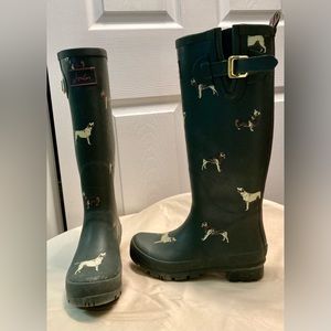 Joules Dog Print Wellies